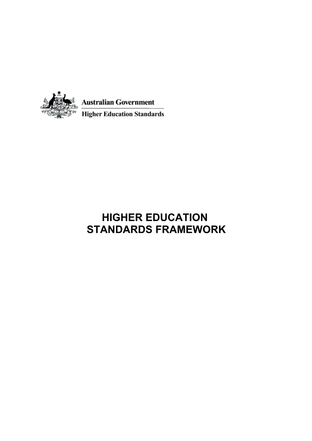 Introduction to the Higher Education Standards Framework 1 s1