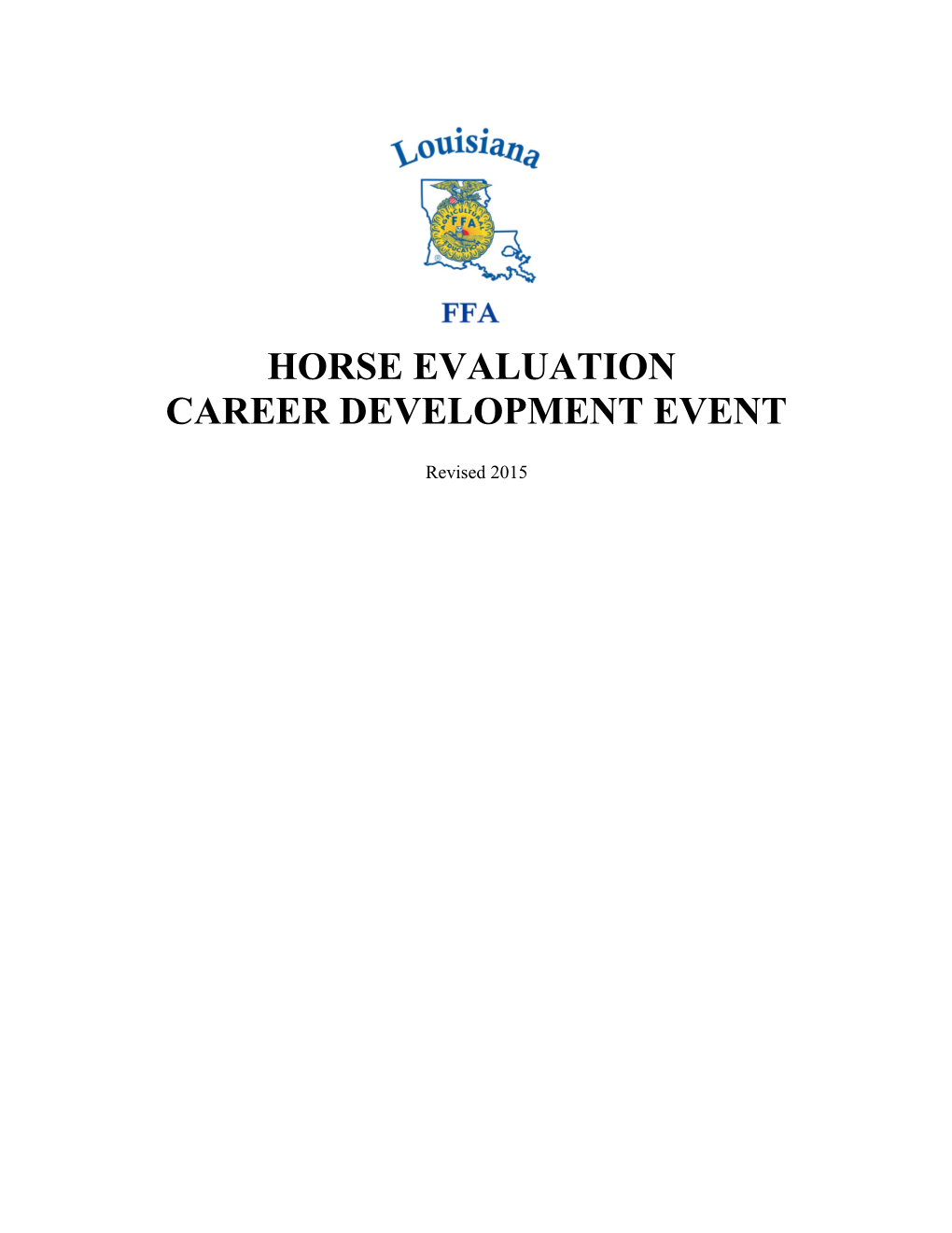 Horse Evaluation Career Development Event