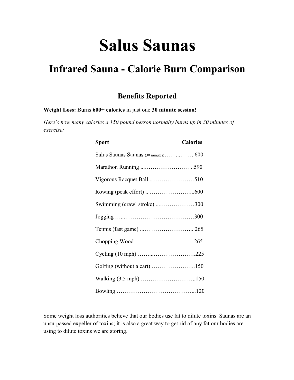 Sauna Health Store