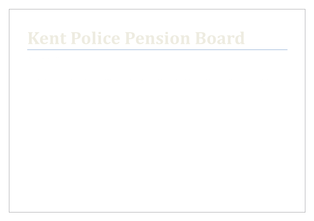 Kent Police Pension Board