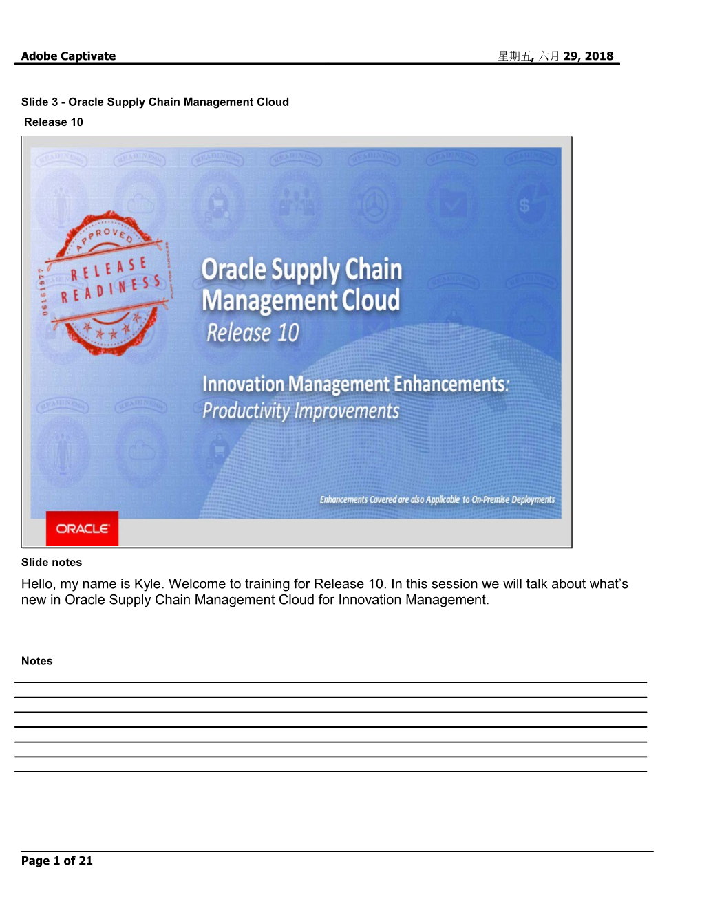 Slide 3 - Oracle Supply Chain Management Cloud