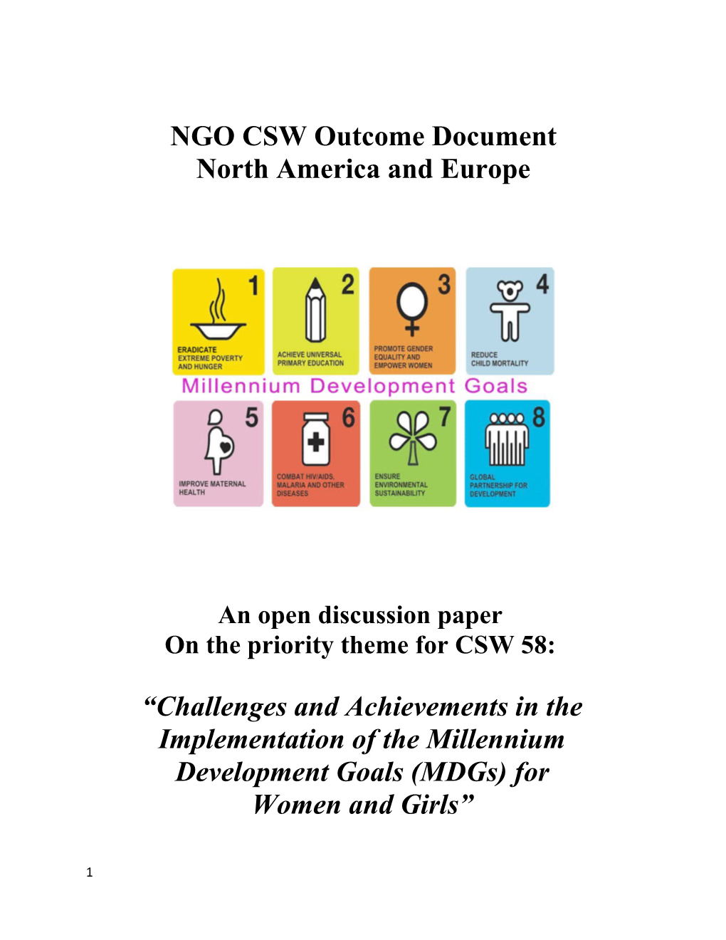 NGO CSW Outcome Document