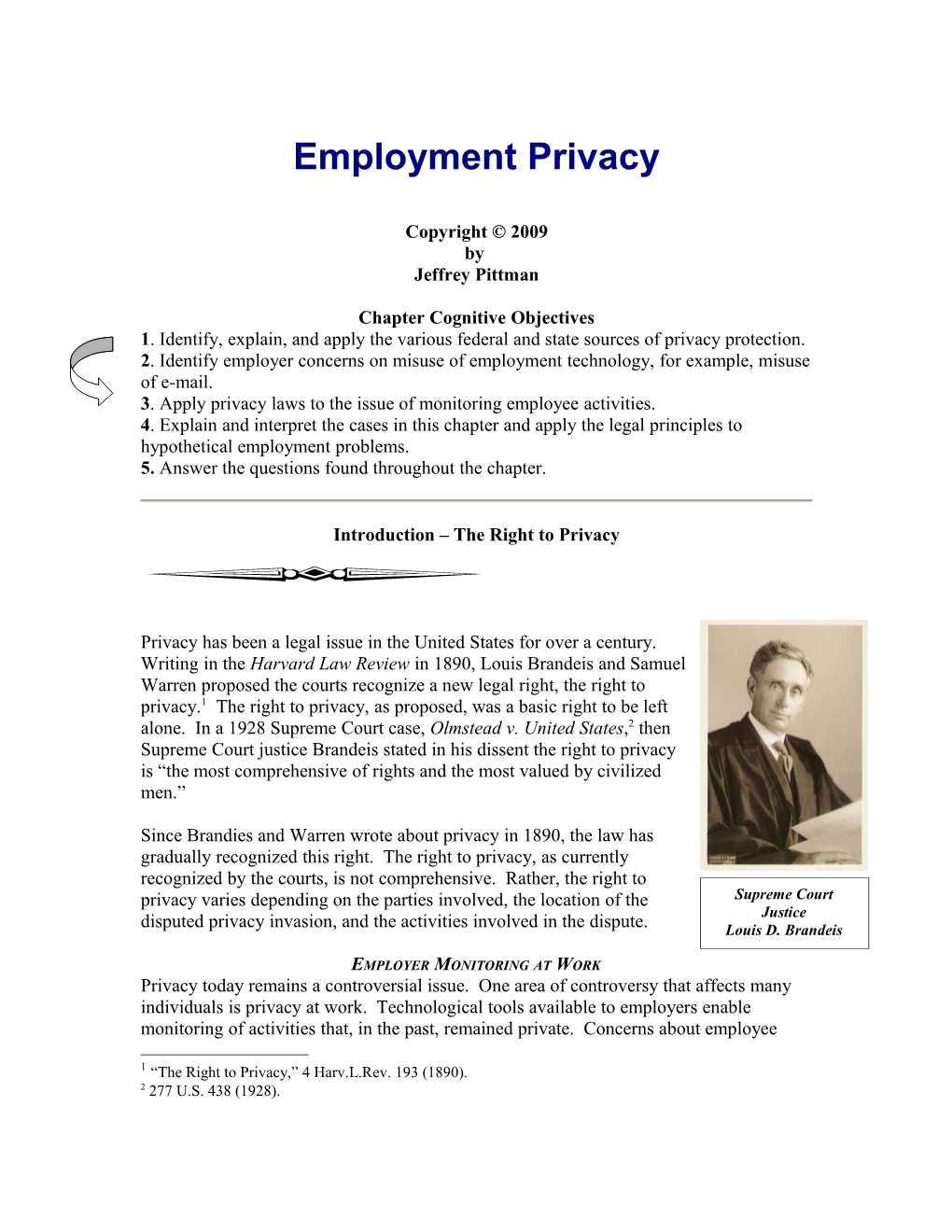 Employment Privacy