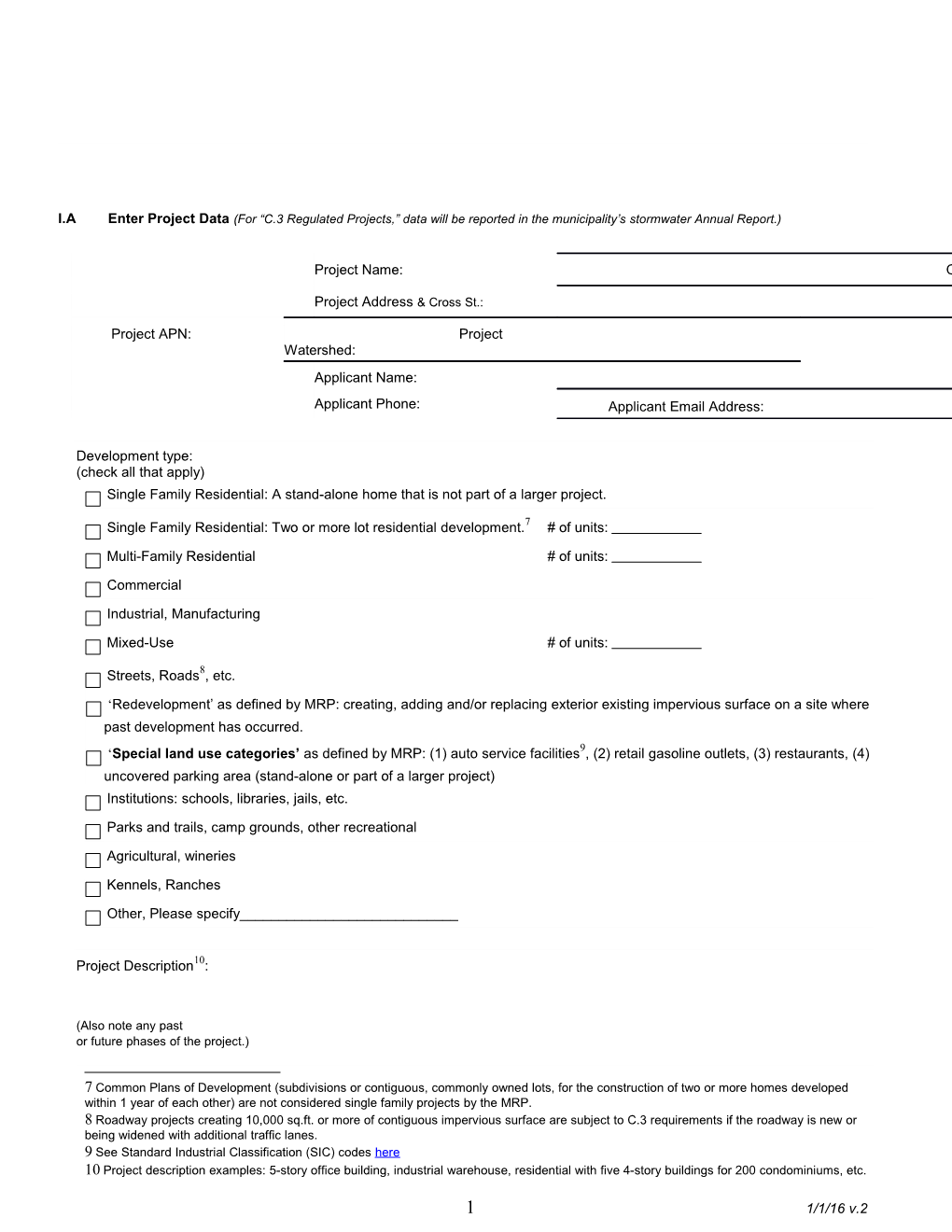 C.3 and C.6 Development Review Checklist