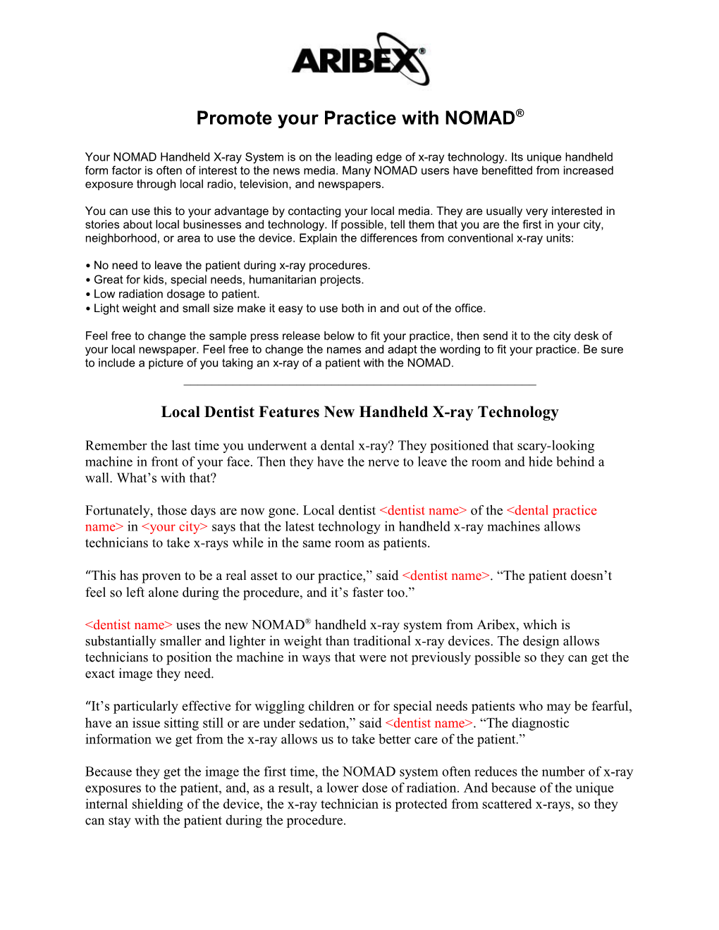 Promote Your Practice with NOMAD