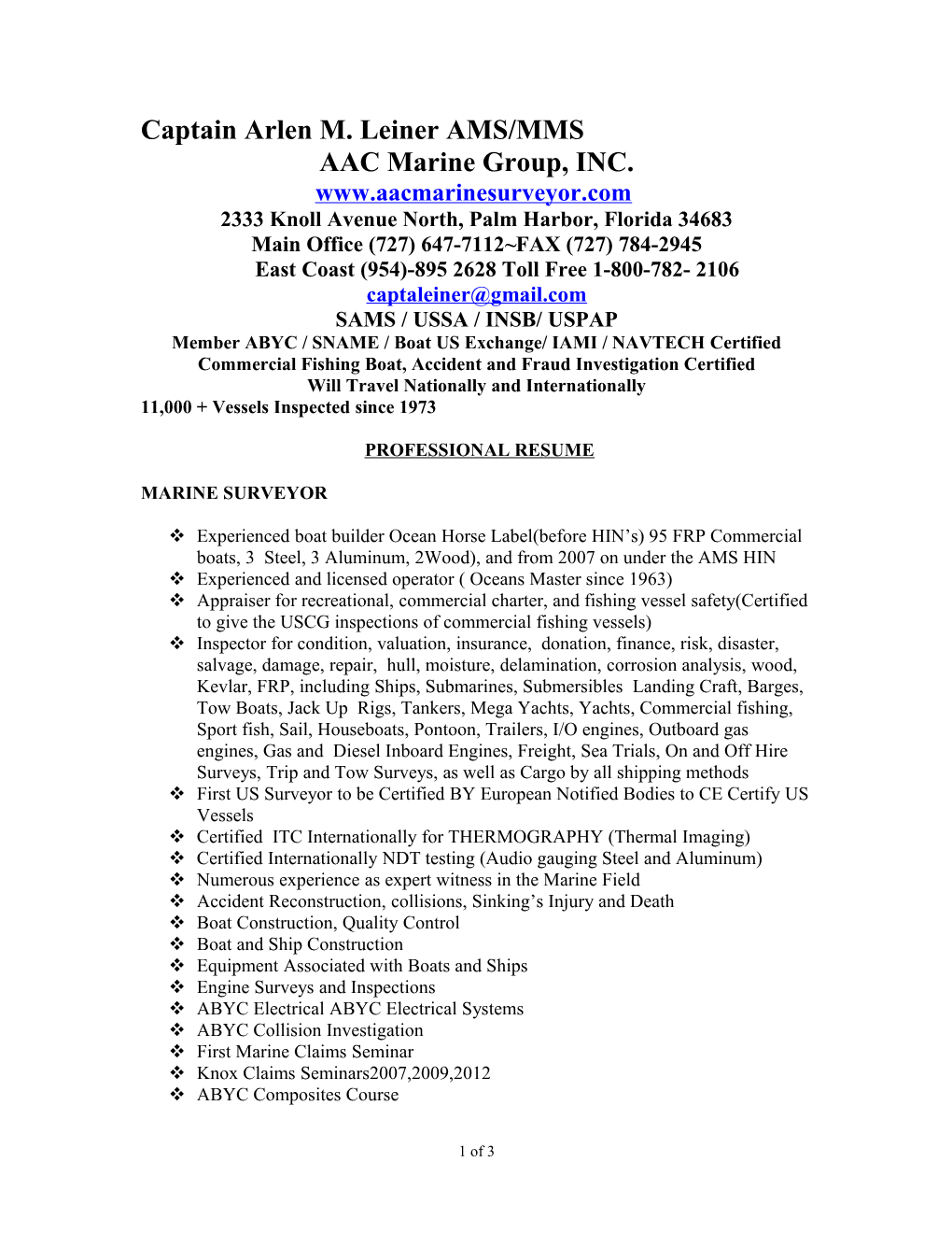 AAC Marine Surveyors, Inc