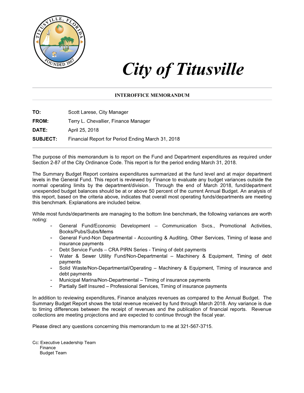 City of Titusville