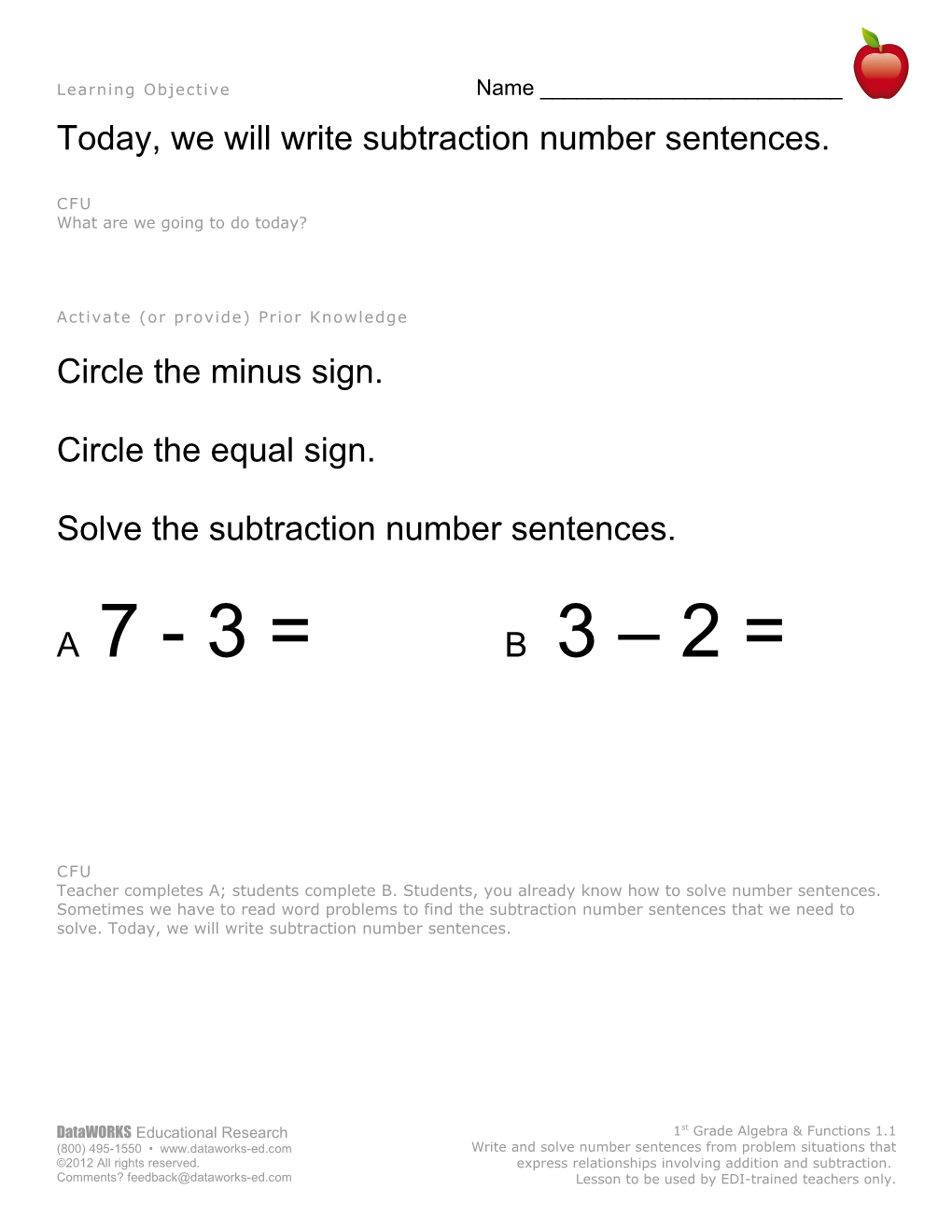 Explicit Direct Instruction Lesson Plan s6