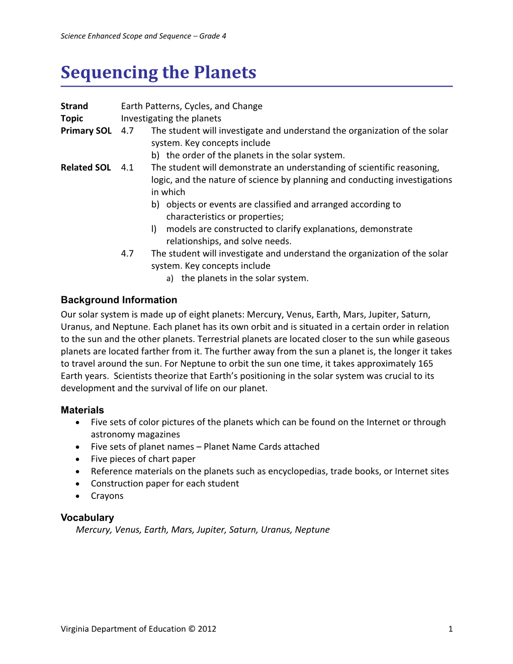 Science Enhanced Scope and Sequence Grade 4 s1