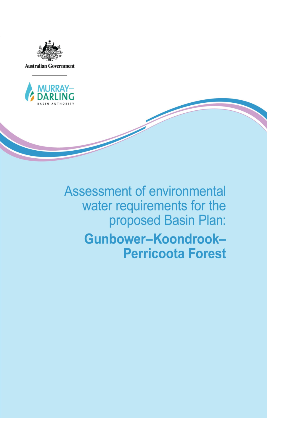 Assessment of Environmental Water Requirements for the Proposed Basin Plan: Gunbower Koondrook s1