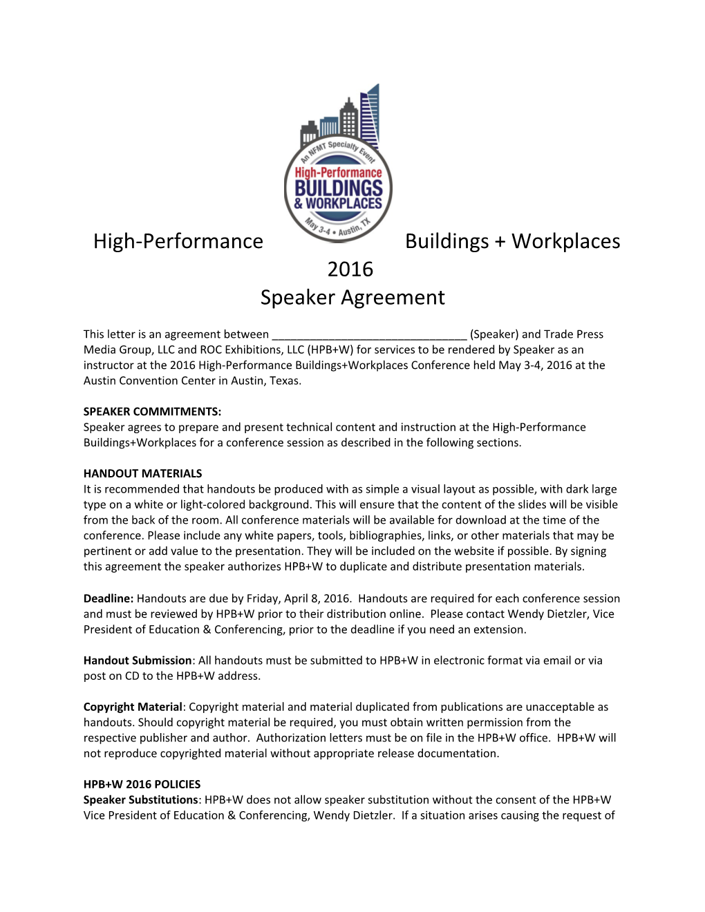 High-Performance Buildings + Workplaces 2016