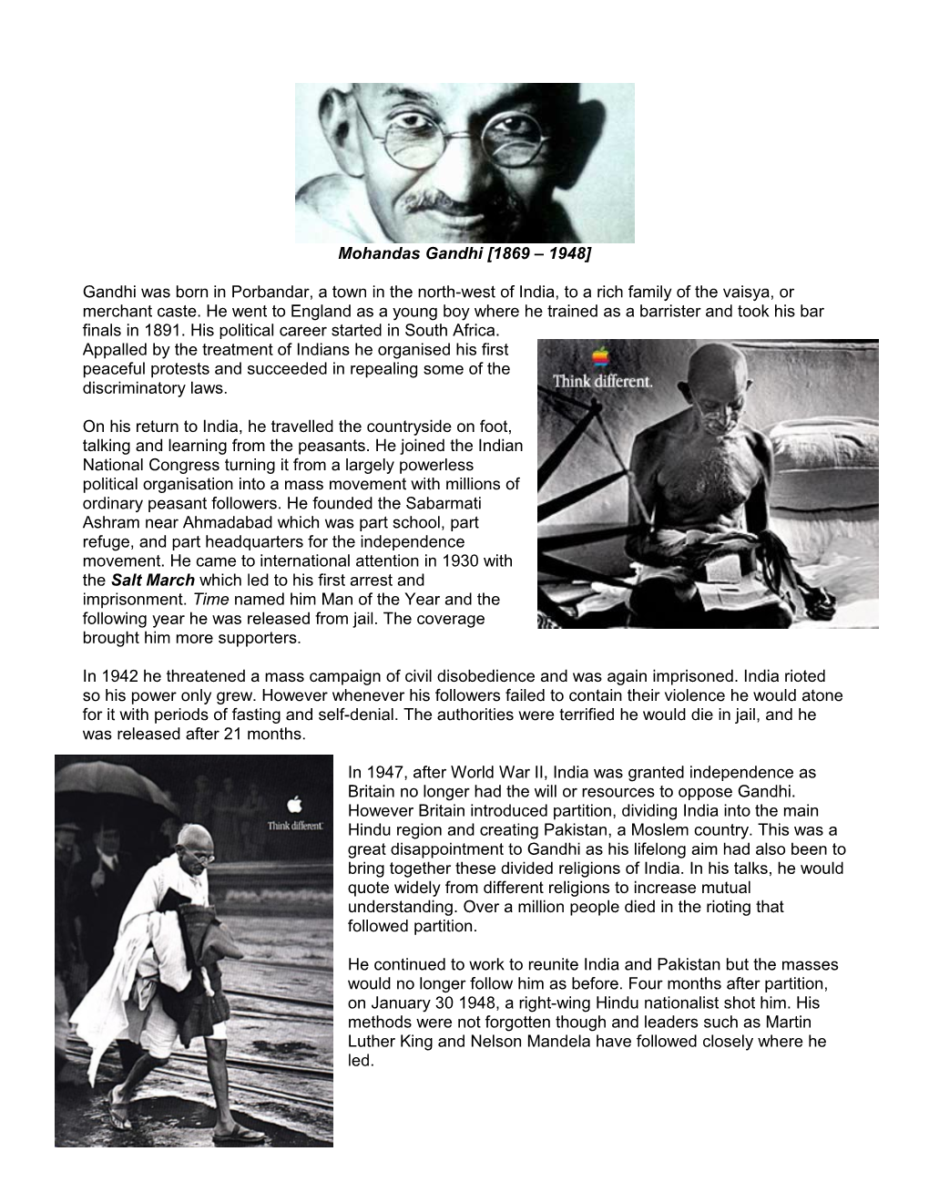 Gandhi's 1930 March Re-Enacted