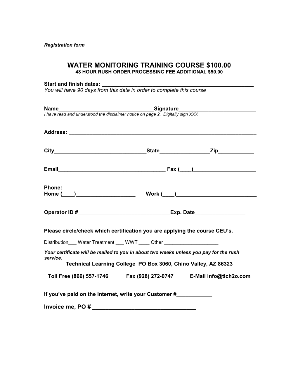 Safe Drinking Water Act CEU Course
