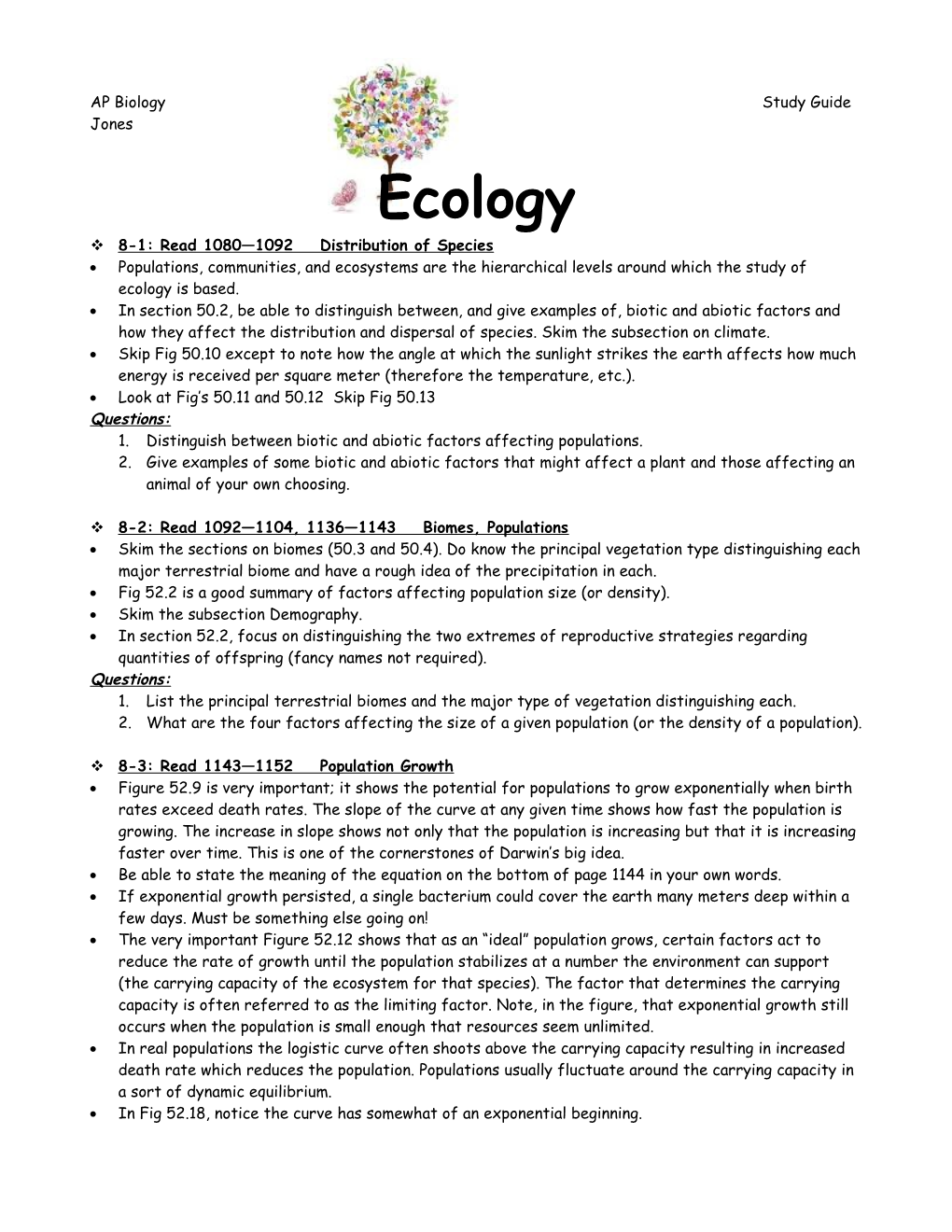 AP Biology Study Guide s1