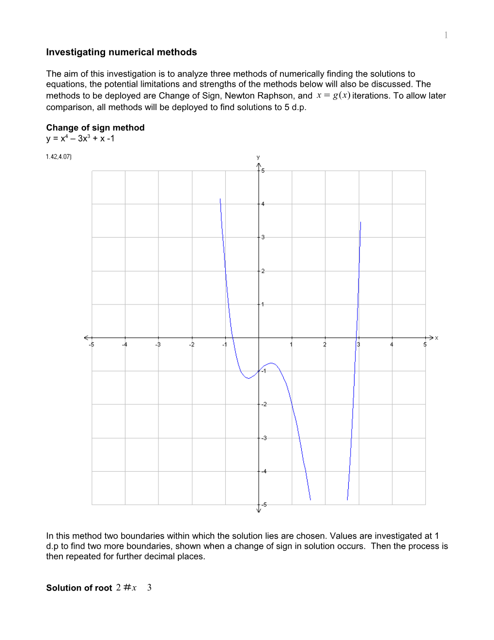 Investigating Numerical Methods