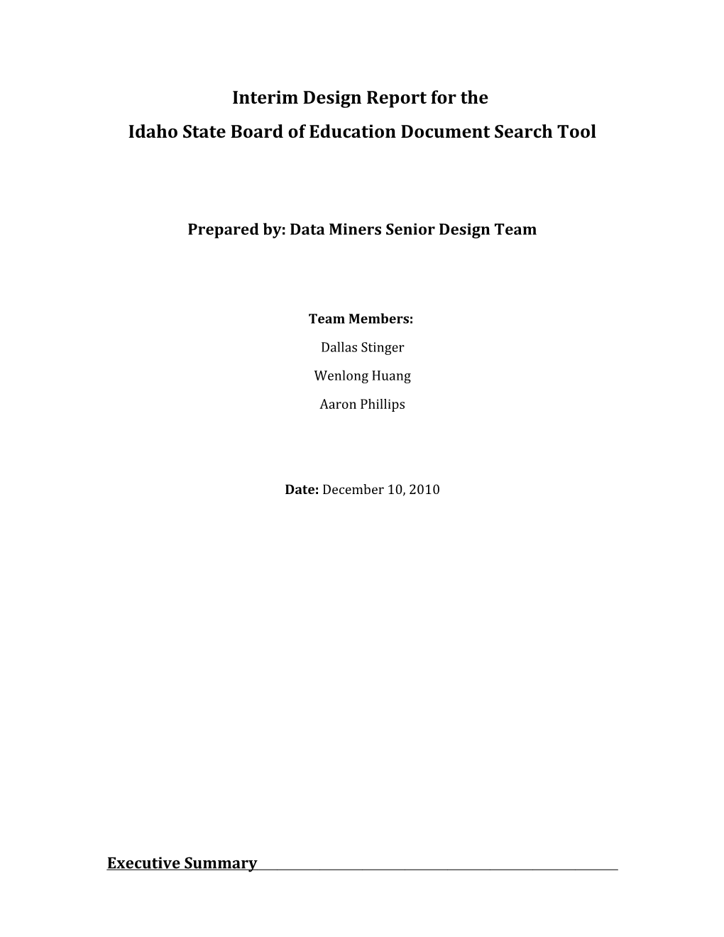 Idaho State Board of Education Document Search Tool