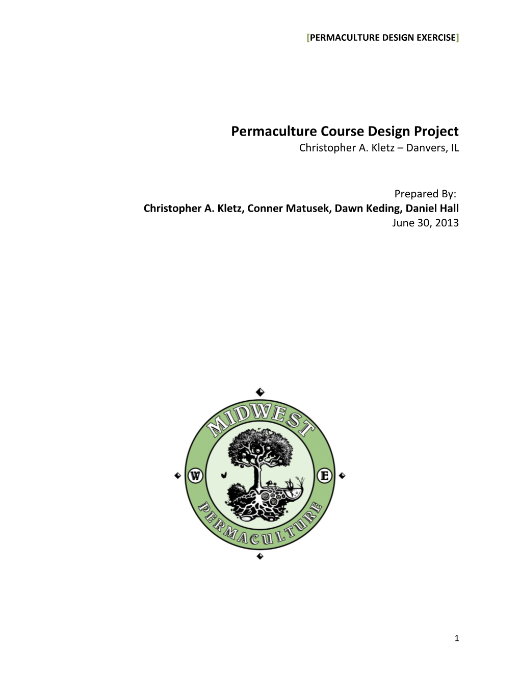 Permaculture Design Exercise