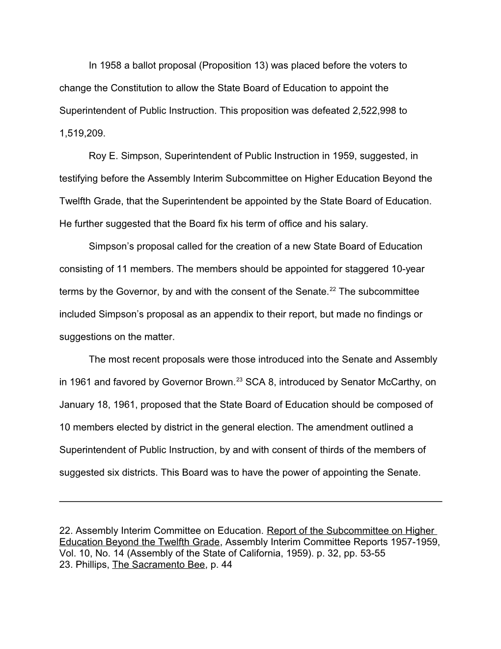 State Superintendent, Part 2 - Historical Documents (CA Dept of Education)