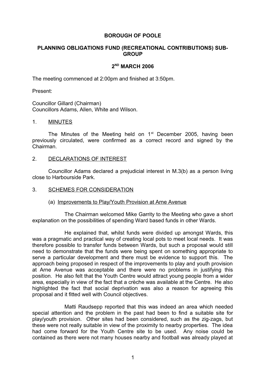 Report - Play and Youth Provision - 6 April 2006
