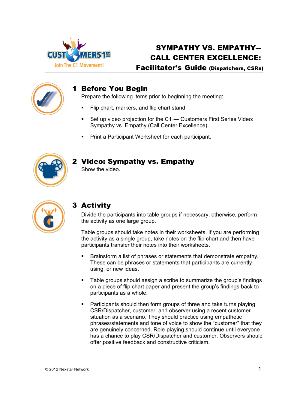 58 Sympathy Vs Empathy Call Center Excellence Facilitator Guide