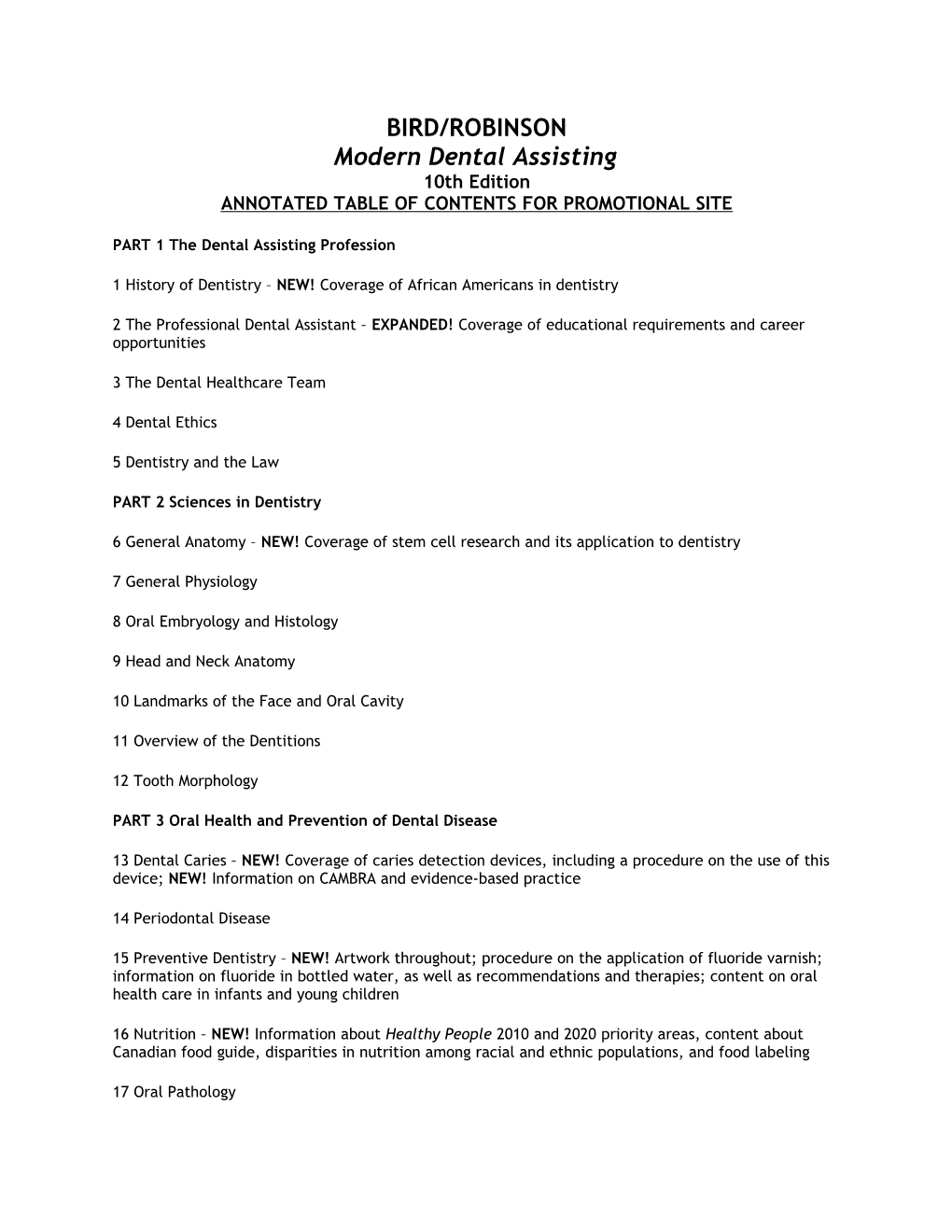 PART 1 the Dental Assisting Profession