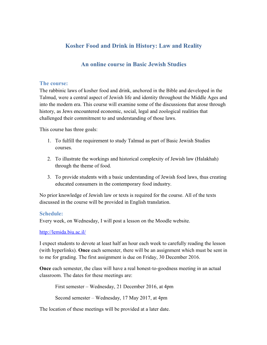 Kosher Food and Drink in History: Law and Reality