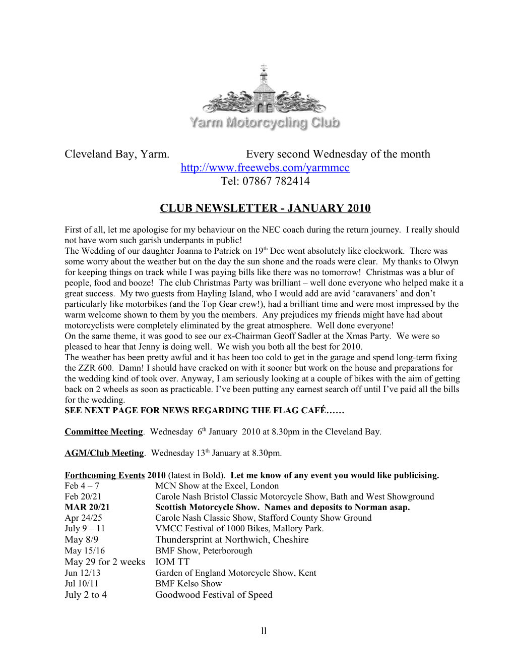 Yarm Motorcycling Club Newsletter September 2007 s5