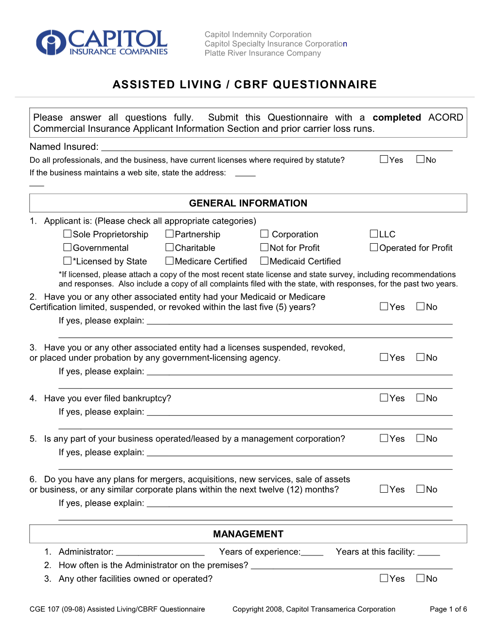 Capitol Specialty Insurance Corporation s1