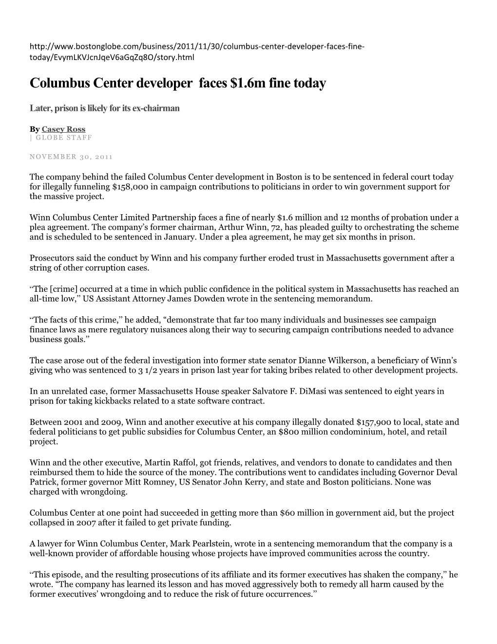 Columbus Center Developer Faces $1.6M Fine Today