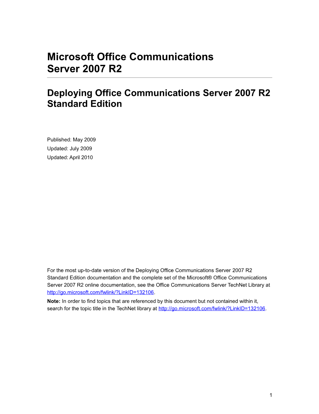 Microsoft Office Communications Server2007r2 s1