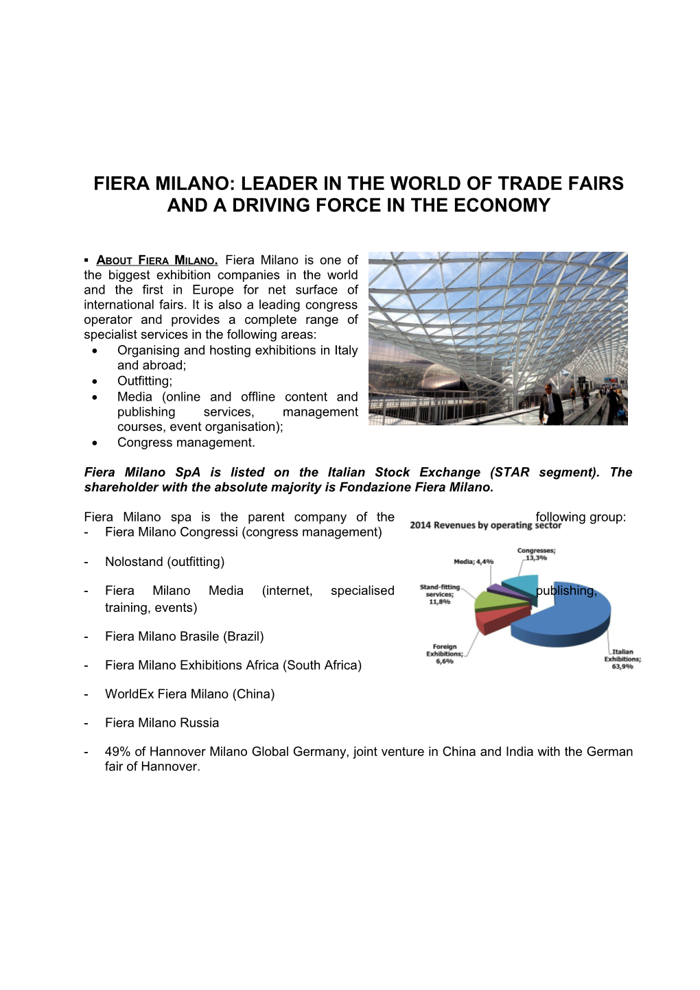 Fiera Milano: Leader in the World of Trade Fairs
