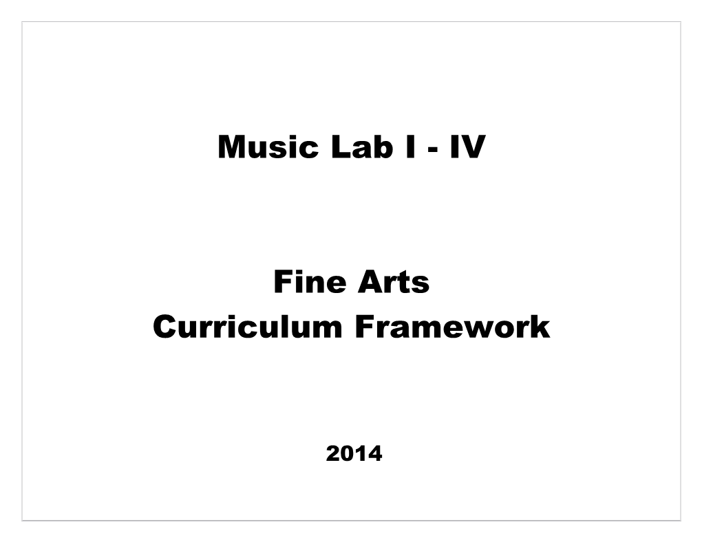 Curriculum Framework