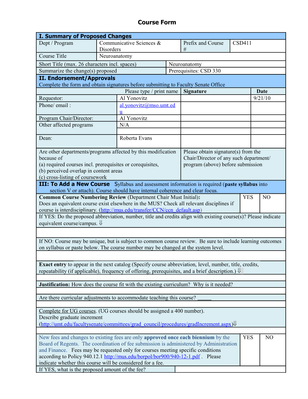 IV. to Delete Or Change an Existing Course Check X All That Apply s6