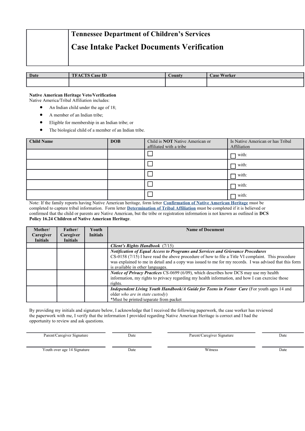 Native American Heritage Veto/Verification