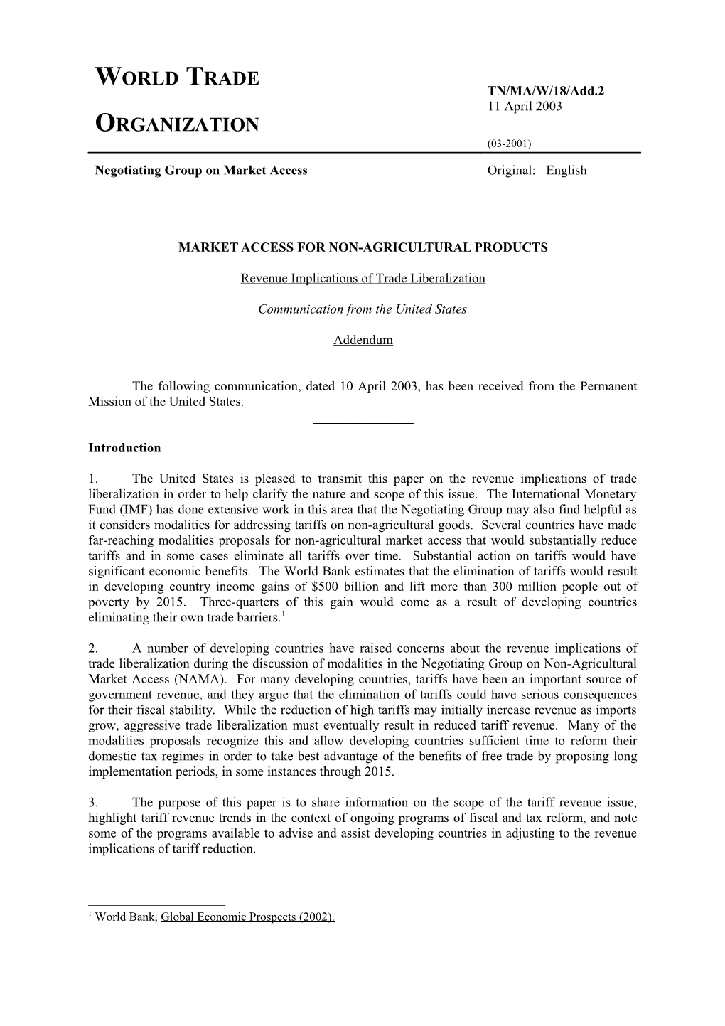 Market Access for Non-Agricultural Products s1