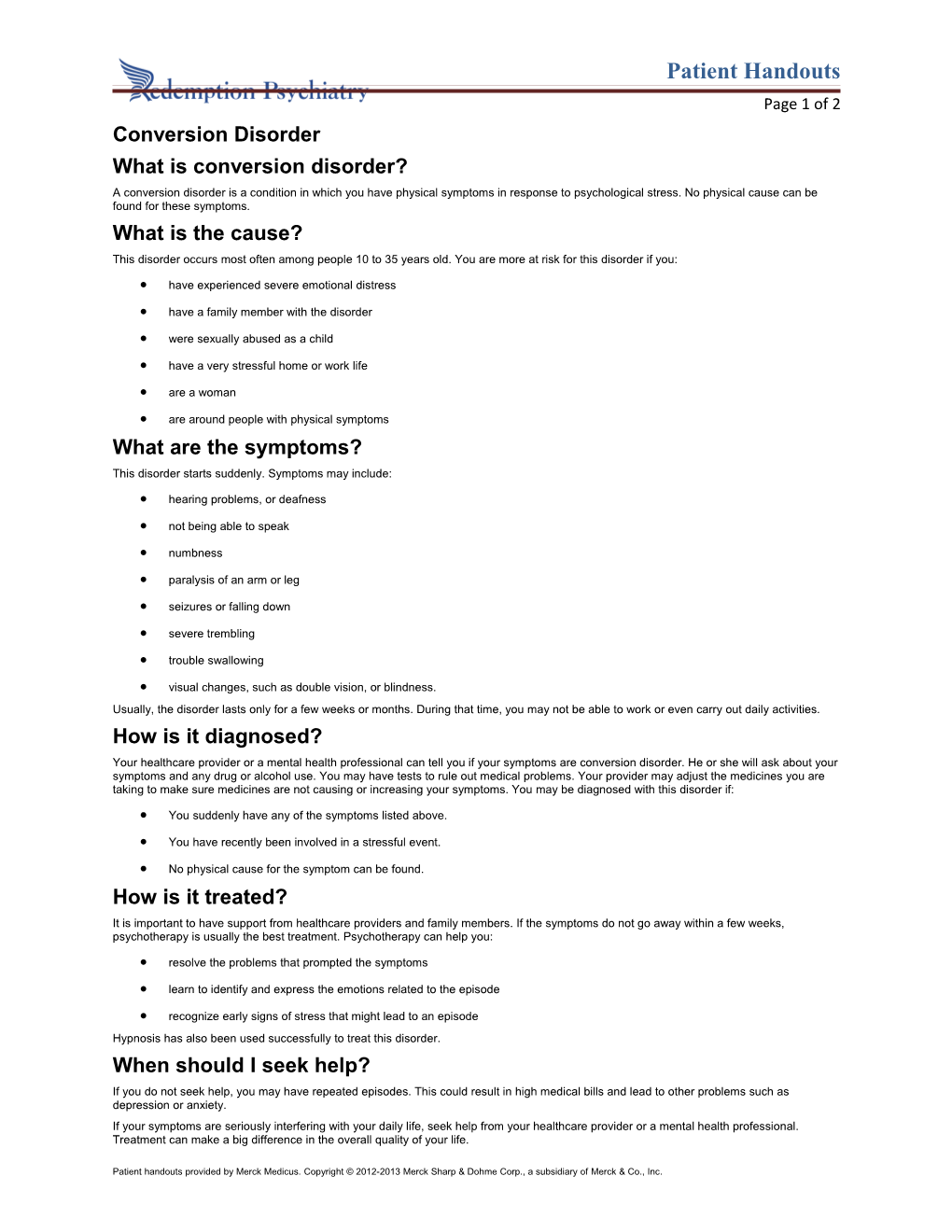 Patient Handouts s1