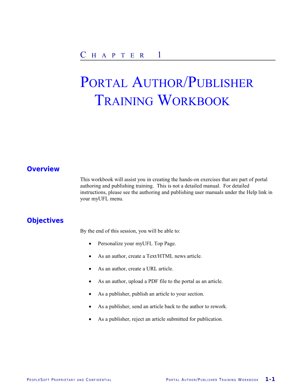 Portal Author/Publisher Training Workbook