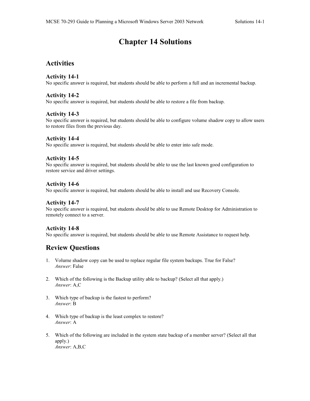 End of Chapter Solutions Template s1