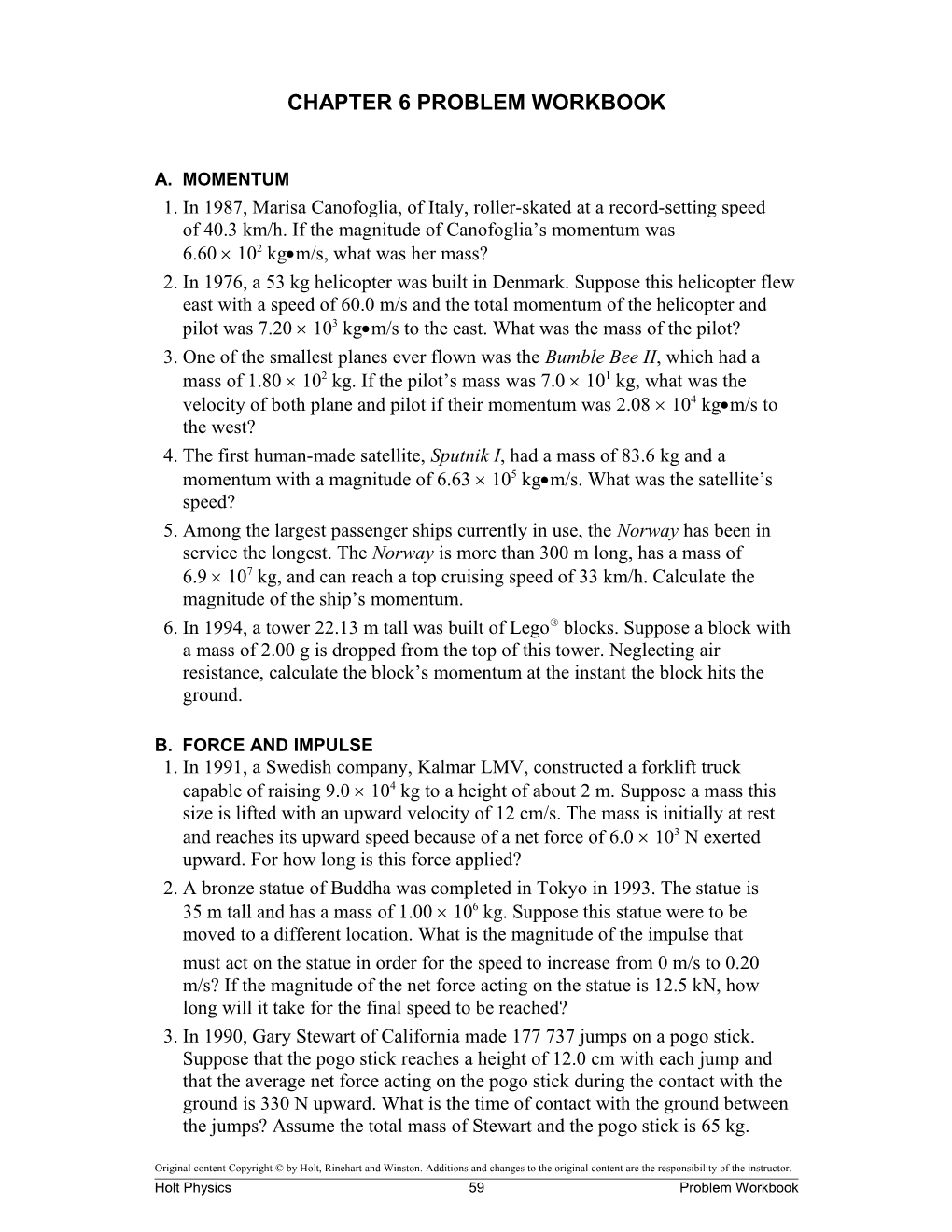 Momentum and Collisions