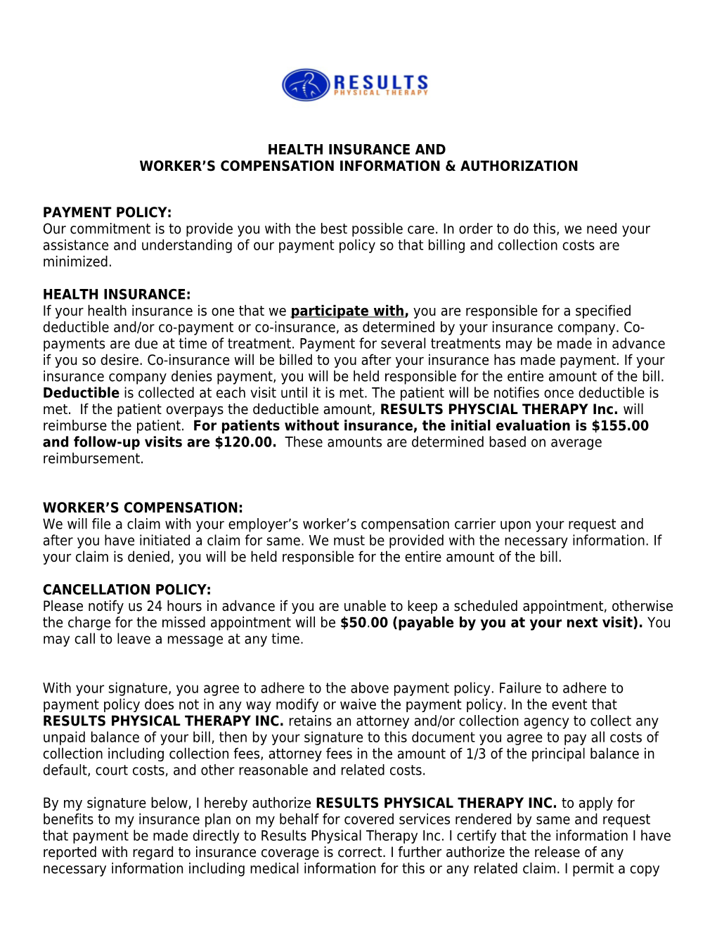 Workman S Compensation Information & Authorization