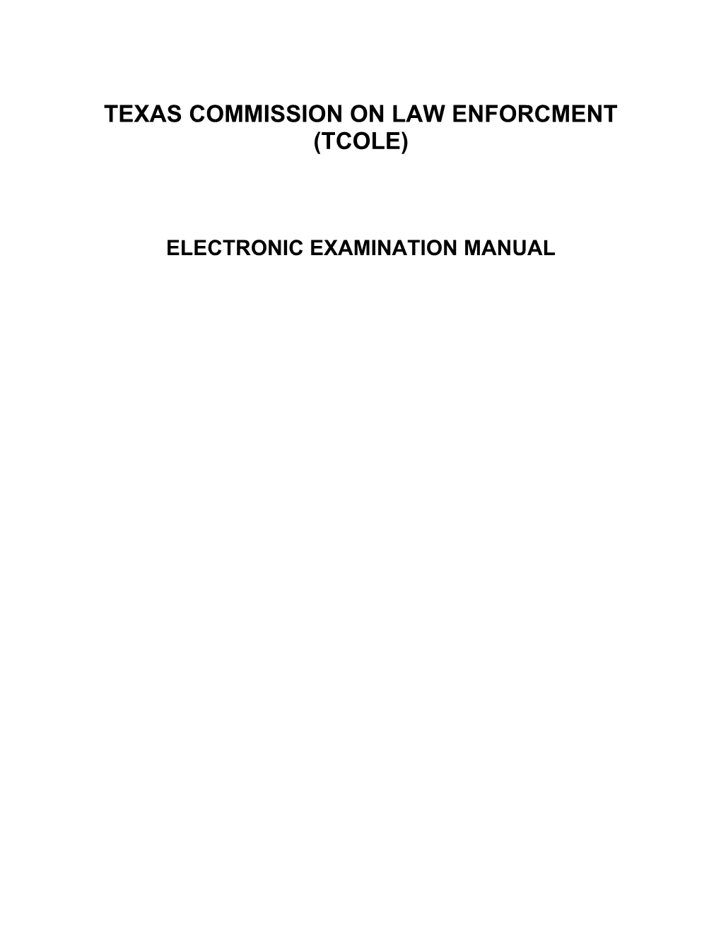 Texas Commission On Law Enforcment