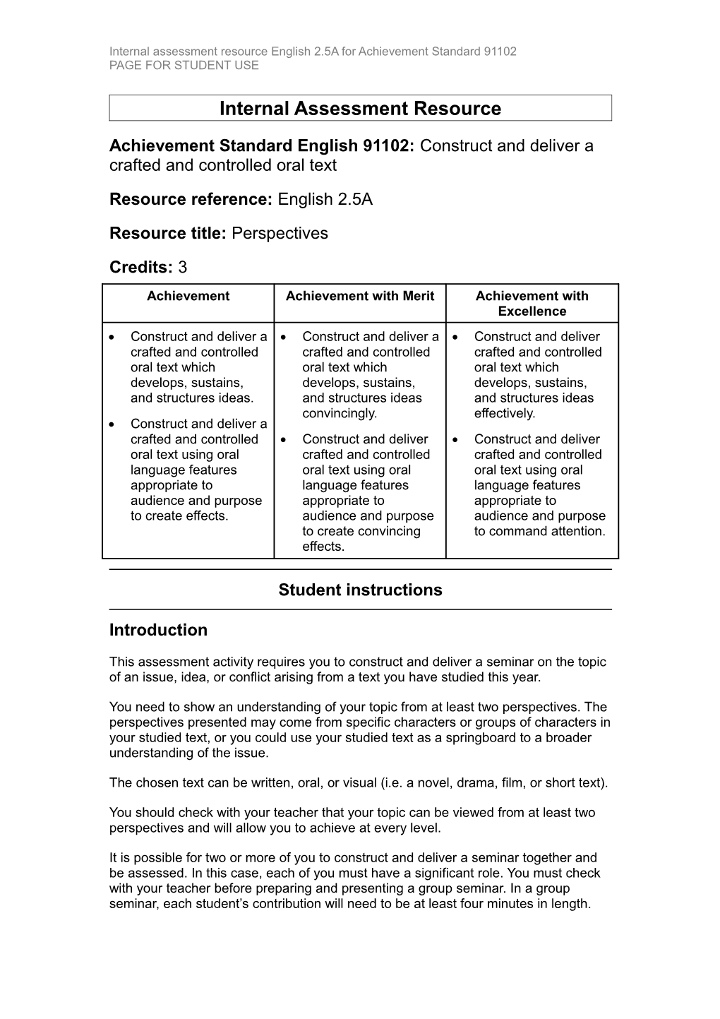 Level 2 English Internal Assessment Resource s1
