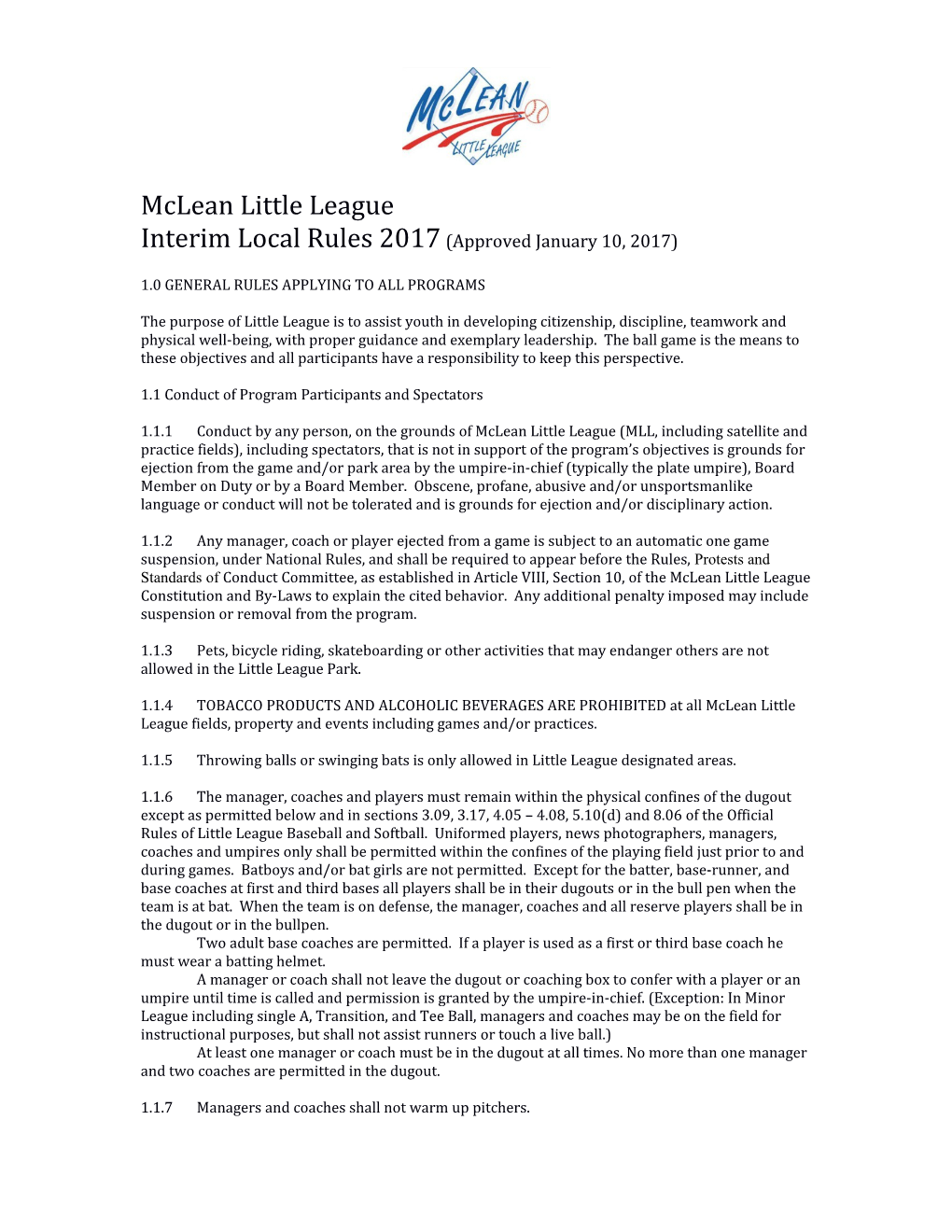 Mclean Little League, Inc