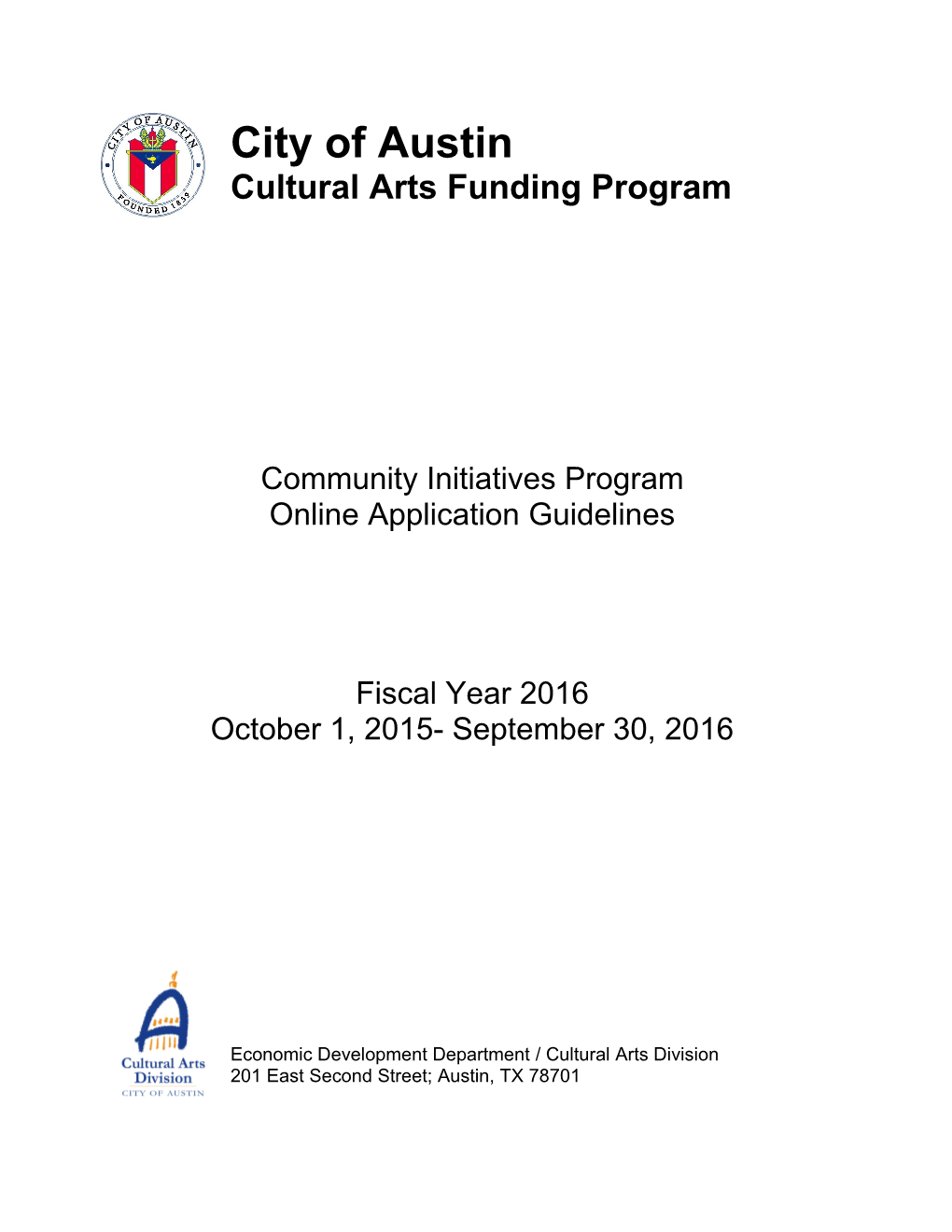 Cultural Arts Funding Program s2