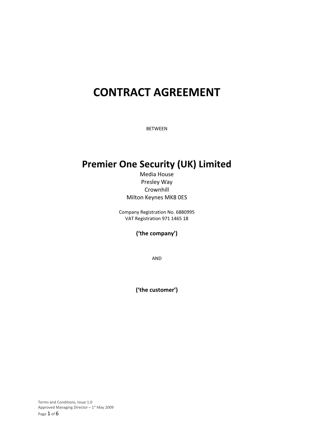 Premier One Security (UK) Limited