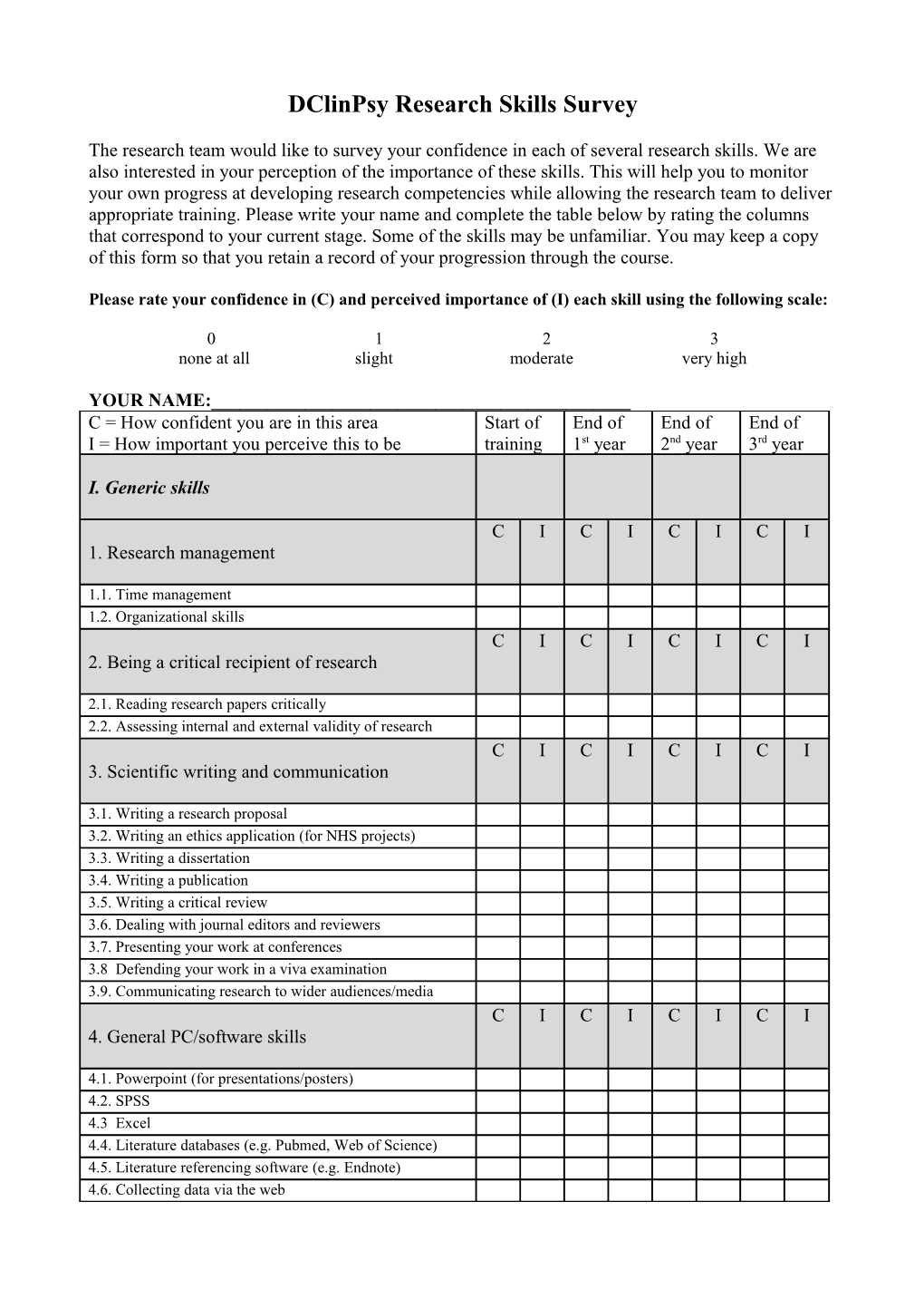 Semester 1: Applied Research Methods 1 (Mondays 10-12)