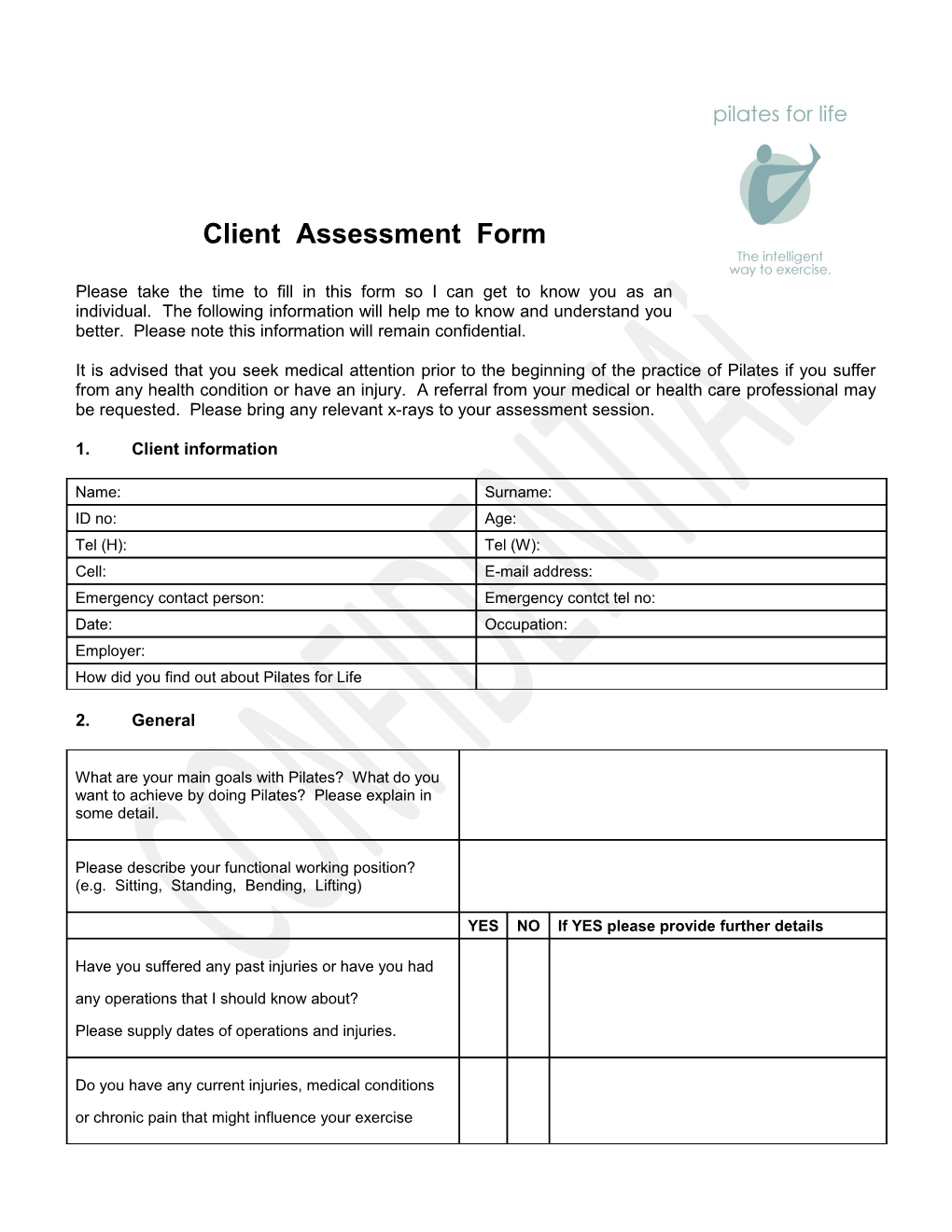 Client Assessment Form s1