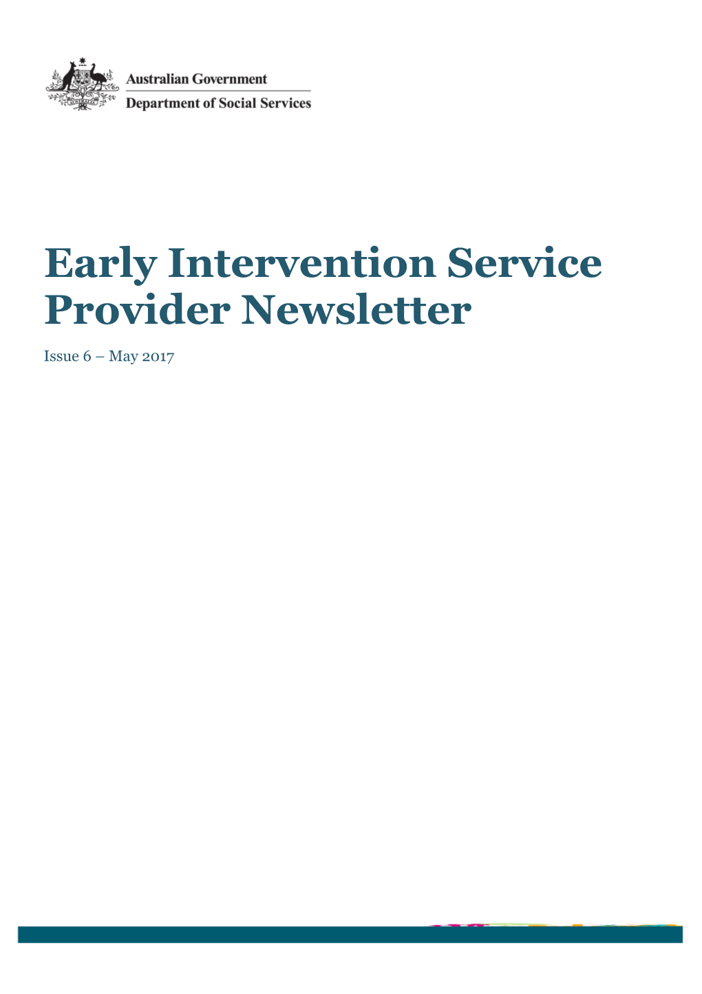 Early Intervention Service Provider Newsletter October 2015