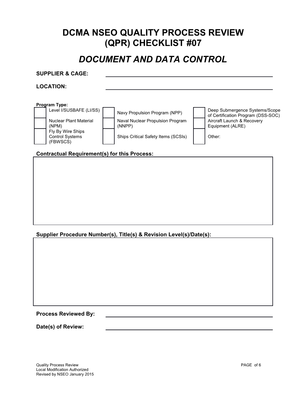 Dcma Nseo Quality Process Review s1