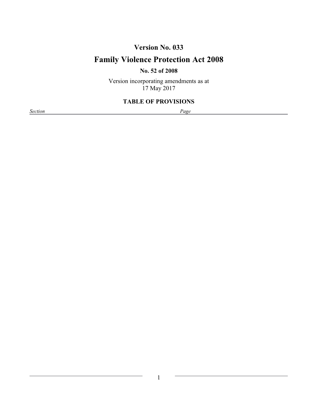 Family Violence Protection Act 2008